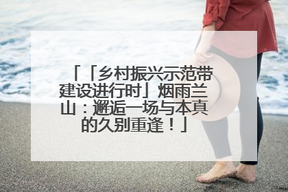 「乡村振兴示范带建设进行时」烟雨兰山：邂逅一场与本真的久别重逢！
