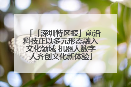「深圳特区报」前沿科技正以多元形态融入文化领域 机器人数字人齐创文化新体验