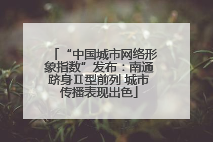 “中国城市网络形象指数”发布：南通跻身Ⅱ型前列 城市传播表现出色