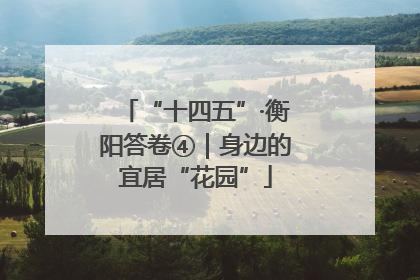 “十四五”·衡阳答卷④｜身边的宜居“花园”