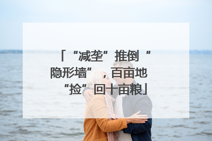 “减垄”推倒“隐形墙”，百亩地“捡”回十亩粮