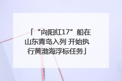 “向阳红17”船在山东青岛入列 开始执行黄渤海浮标任务