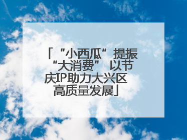 “小西瓜”提振“大消费” 以节庆IP助力大兴区高质量发展
