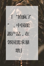 “抢疯了”，中国能源产品，在邻国需求暴增
