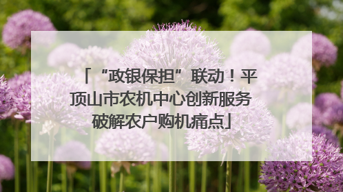 “政银保担”联动！平顶山市农机中心创新服务破解农户购机痛点