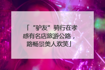 “驴友”骑行在孝感有名店旅游公路，路畅景美人欢笑