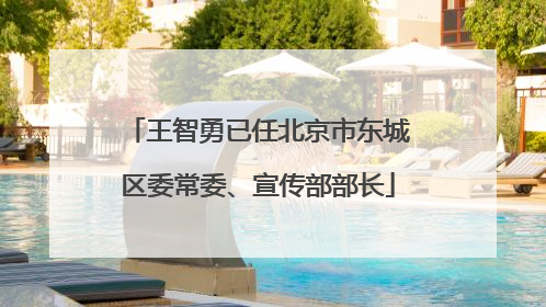 王智勇已任北京市东城区委常委、宣传部部长