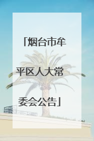 烟台市牟平区人大常委会公告