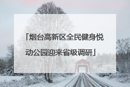 烟台高新区全民健身悦动公园迎来省级调研