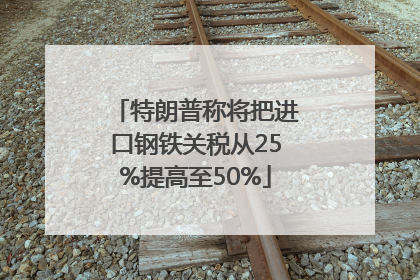 特朗普称将把进口钢铁关税从25%提高至50%