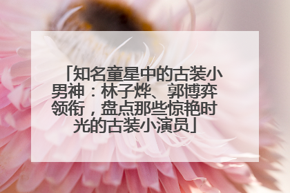 知名童星中的古装小男神：林子烨、郭博弈领衔，盘点那些惊艳时光的古装小演员