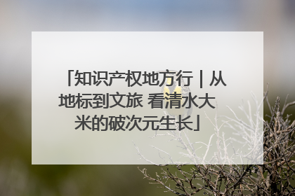 知识产权地方行｜从地标到文旅 看清水大米的破次元生长