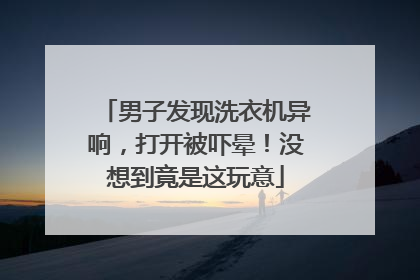 男子发现洗衣机异响，打开被吓晕！没想到竟是这玩意