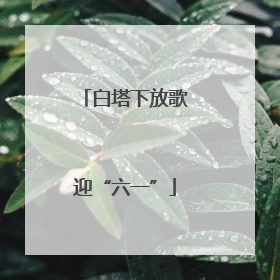 白塔下放歌迎“六一”