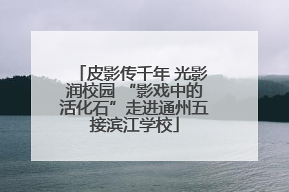 皮影传千年 光影润校园 “影戏中的活化石”走进通州五接滨江学校