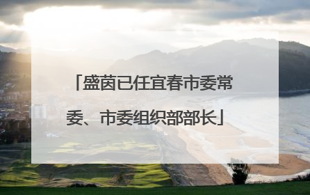 盛茵已任宜春市委常委、市委组织部部长