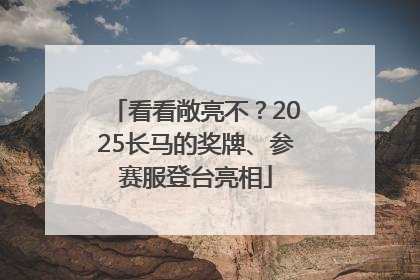 看看敞亮不？2025长马的奖牌、参赛服登台亮相