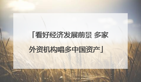 看好经济发展前景 多家外资机构唱多中国资产