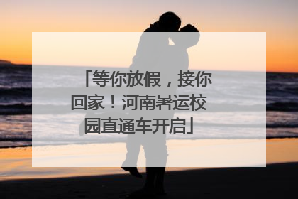 等你放假，接你回家！河南暑运校园直通车开启