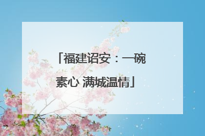 福建诏安：一碗素心 满城温情