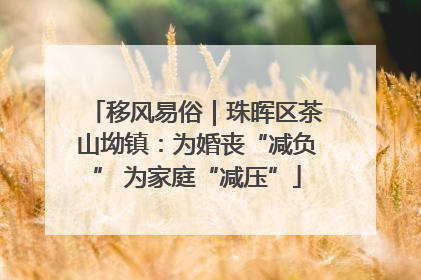 移风易俗｜珠晖区茶山坳镇：为婚丧“减负” 为家庭“减压”