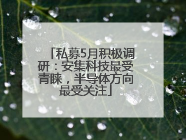 私募5月积极调研：安集科技最受青睐，半导体方向最受关注