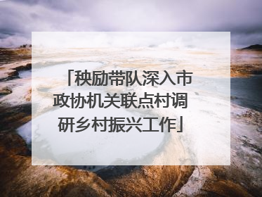 秧励带队深入市政协机关联点村调研乡村振兴工作