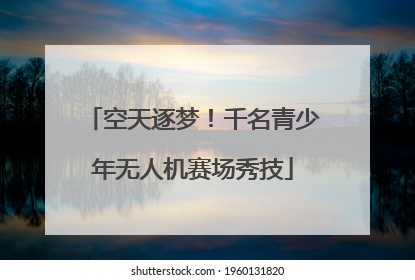 空天逐梦！千名青少年无人机赛场秀技