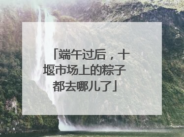端午过后，十堰市场上的粽子都去哪儿了