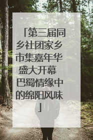 第三届同乡社团家乡市集嘉年华盛大开幕 巴蜀情缘中的绵阳风味