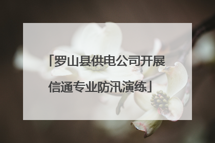 罗山县供电公司开展信通专业防汛演练