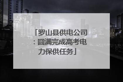 罗山县供电公司：圆满完成高考电力保供任务