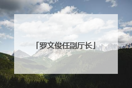 罗文俊任副厅长