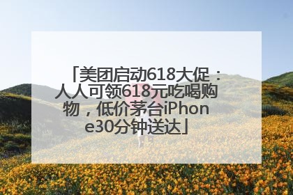 美团启动618大促：人人可领618元吃喝购物，低价茅台iPhone30分钟送达