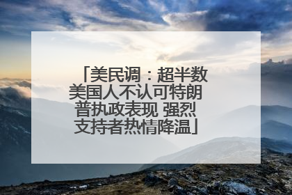 美民调：超半数美国人不认可特朗普执政表现 强烈支持者热情降温