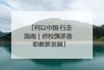 何以中国·行走海南｜侨校飘茶香 职教新发展