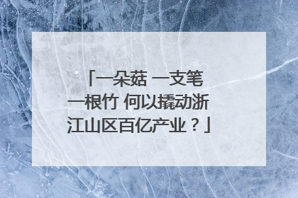 一朵菇 一支笔 一根竹 何以撬动浙江山区百亿产业？