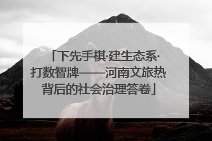 下先手棋·建生态系·打数智牌——河南文旅热背后的社会治理答卷