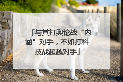 与其打舆论战“内涵”对手，不如打科技战超越对手
