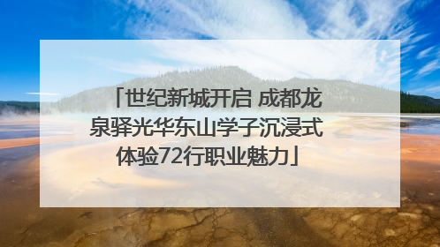 世纪新城开启 成都龙泉驿光华东山学子沉浸式体验72行职业魅力