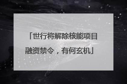 世行将解除核能项目融资禁令，有何玄机