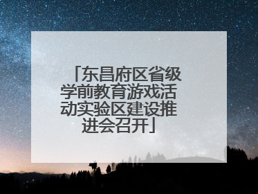 东昌府区省级学前教育游戏活动实验区建设推进会召开