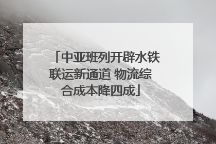 中亚班列开辟水铁联运新通道 物流综合成本降四成