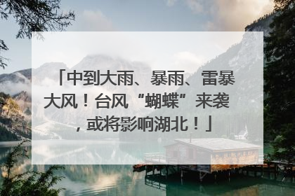 中到大雨、暴雨、雷暴大风！台风“蝴蝶”来袭，或将影响湖北！