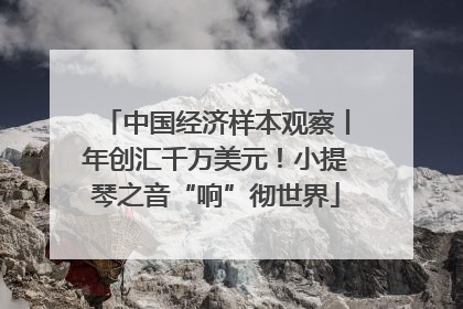 中国经济样本观察丨年创汇千万美元！小提琴之音“响”彻世界