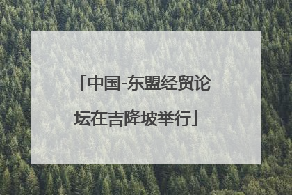 中国-东盟经贸论坛在吉隆坡举行