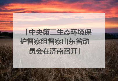 中央第三生态环境保护督察组督察山东省动员会在济南召开