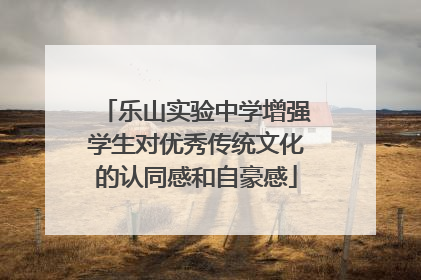 乐山实验中学增强学生对优秀传统文化的认同感和自豪感
