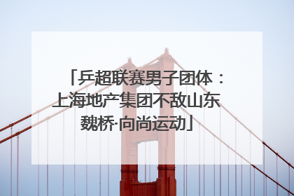 乒超联赛男子团体：上海地产集团不敌山东魏桥·向尚运动