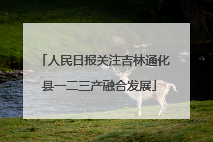 人民日报关注吉林通化县一二三产融合发展